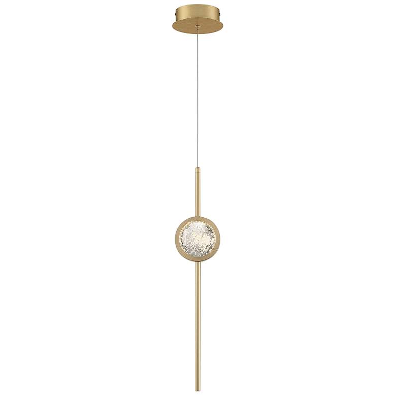 Image 1 Eurofase Barletta 4 3/4 inch Wide Brass LED Mini Pendant Light