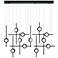 Eurofase Barletta 53" LED Chandelier Black