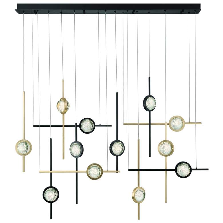 Image 1 Eurofase Barletta 53" LED Chandelier Gold And Black