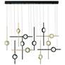 1_Eurofase Barletta 53" LED Chandelier Gold And Black