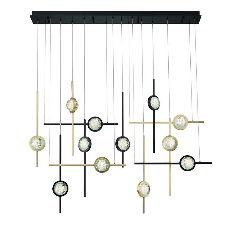 Image 2 Eurofase Barletta 53" LED Chandelier Gold And Black more views