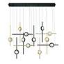 2_Eurofase Barletta 53" LED Chandelier Gold And Black more views