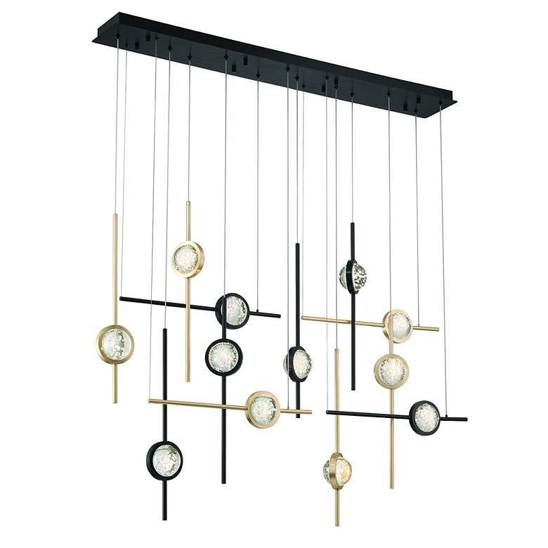 Image 3 Eurofase Barletta 53" LED Chandelier Gold And Black more views