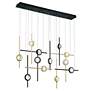 3_Eurofase Barletta 53" LED Chandelier Gold And Black more views