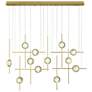 1_Eurofase Barletta 53"W Anodized Gold 12-Light LED Chandelier