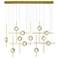 Eurofase Barletta 53"W Anodized Gold 12-Light LED Chandelier