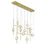 4_Eurofase Barletta 53"W Anodized Gold 12-Light LED Chandelier more views