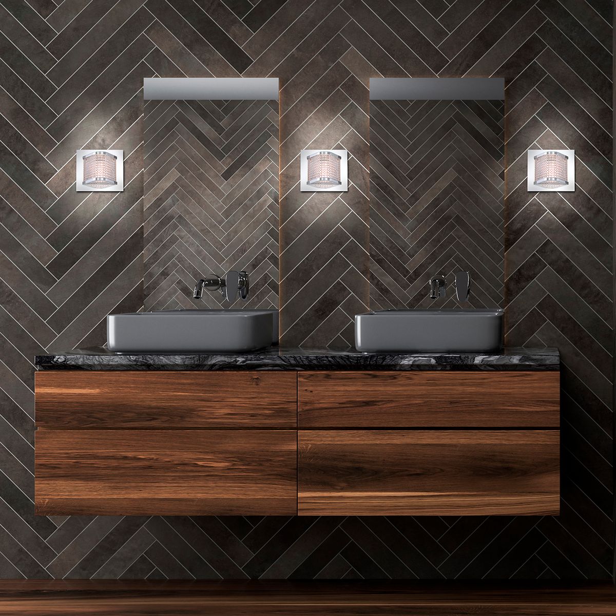 Image 2 Eurofase Belgroue 5 In. x 5.75 In. Integrated LED Bath Bar in Chrome more views