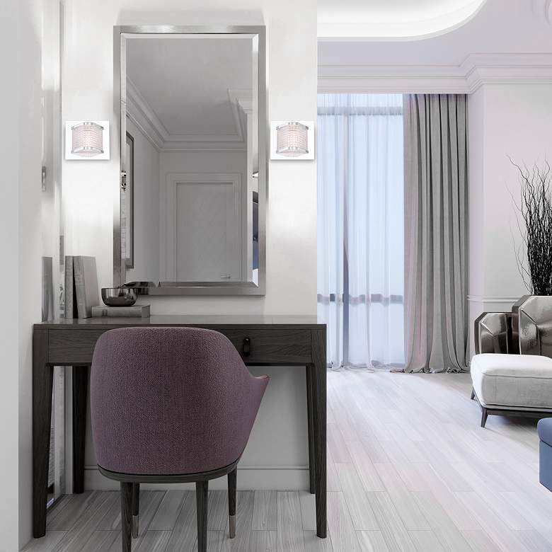 Image 3 Eurofase Belgroue 5 In. x 5.75 In. Integrated LED Bath Bar in Chrome more views