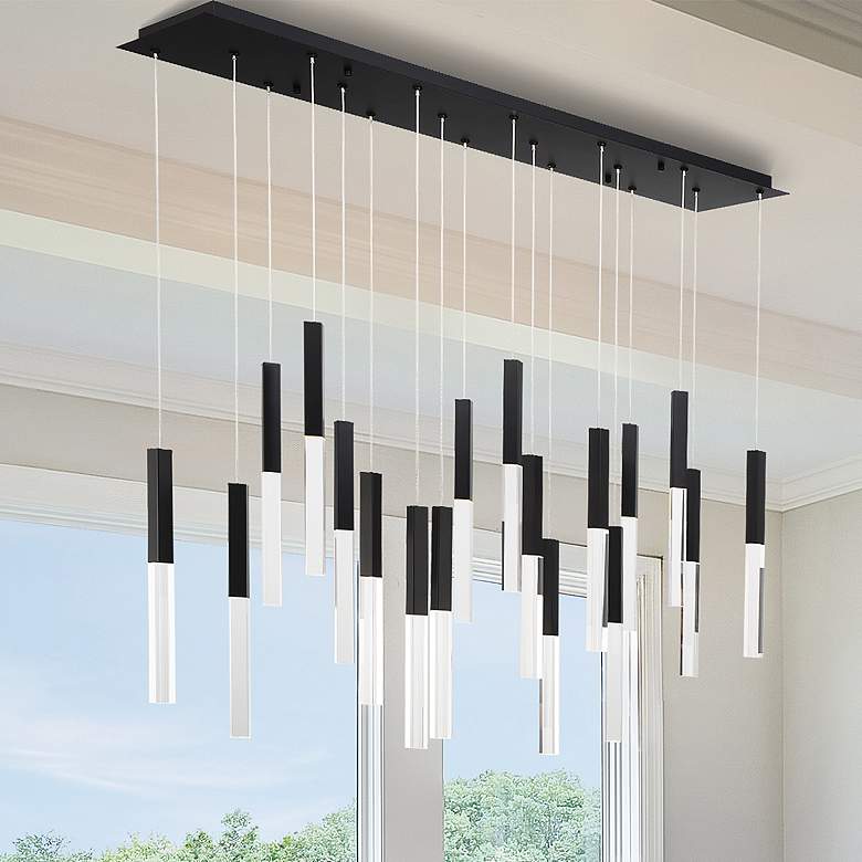 Image 1 Eurofase Benicio 18 Light Chandelier in Black