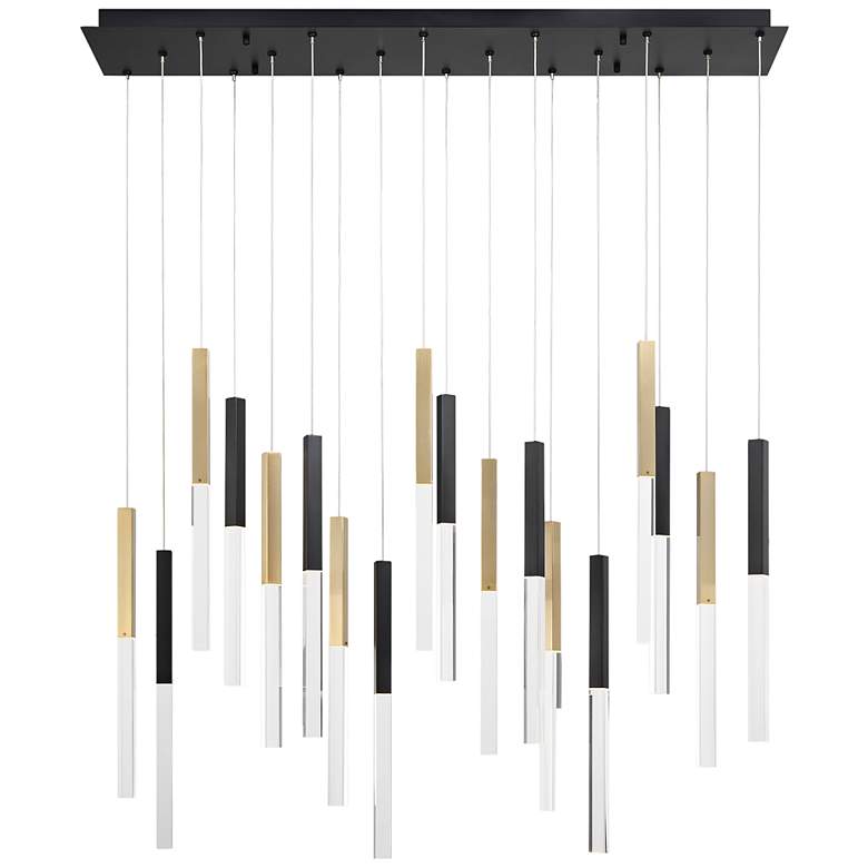 Image 3 Eurofase Benicio 42" Wide Gold and Black LED Linear Chandelier