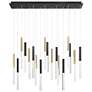 3_Eurofase Benicio 42" Wide Gold and Black LED Linear Chandelier
