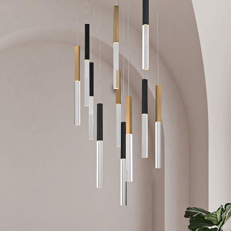Image 2 Eurofase Benicio 42" Wide Gold and Black LED Linear Chandelier