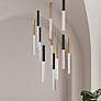 2_Eurofase Benicio 42" Wide Gold and Black LED Linear Chandelier