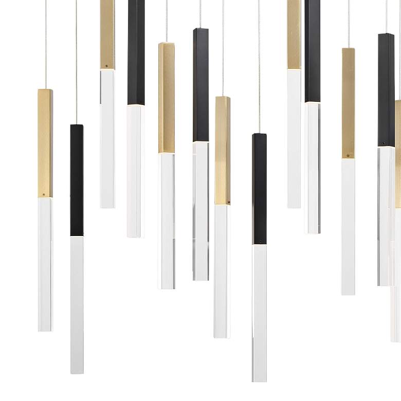 Image 4 Eurofase Benicio 42" Wide Gold and Black LED Linear Chandelier more views