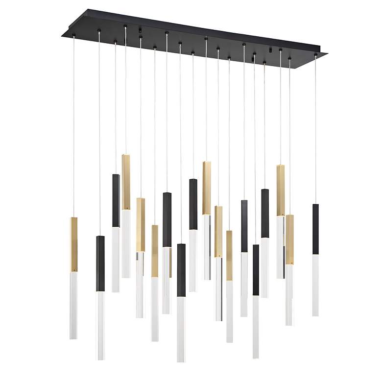 Image 5 Eurofase Benicio 42" Wide Gold and Black LED Linear Chandelier more views