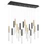 5_Eurofase Benicio 42" Wide Gold and Black LED Linear Chandelier more views
