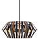 Eurofase Bevelo 20" Wide Wood and Bronze Chandelier
