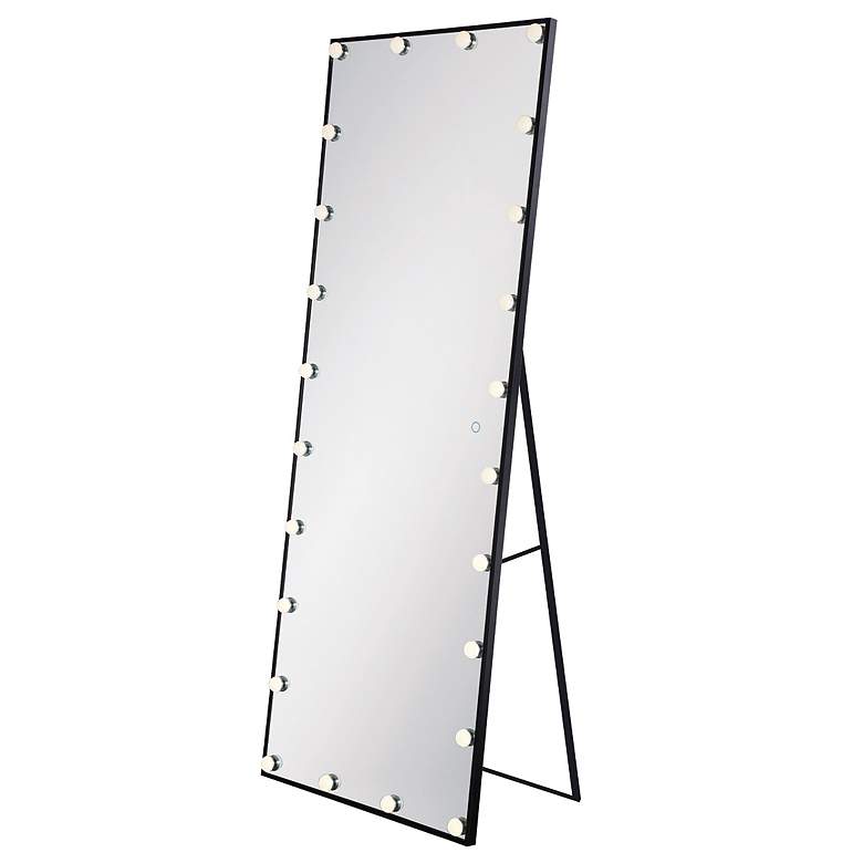 Image 2 Eurofase Black 24 inch x 65 inch LED Freestanding Hollywood Mirror