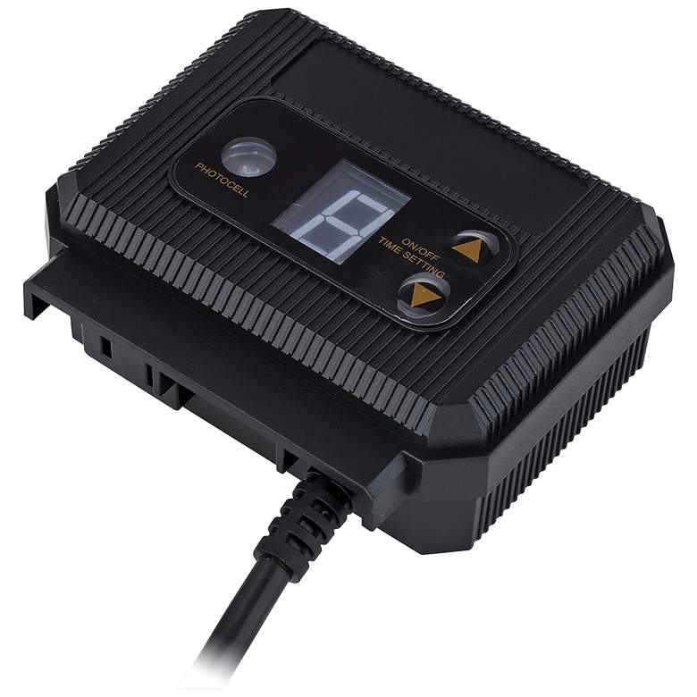 Image 1 Eurofase Black Landscape Photocell Digital Timer Switch