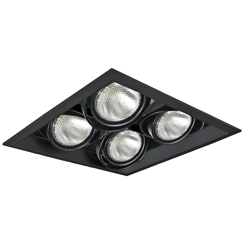 Image 1 Eurofase Black Square Quad Par 20 Recessed Light