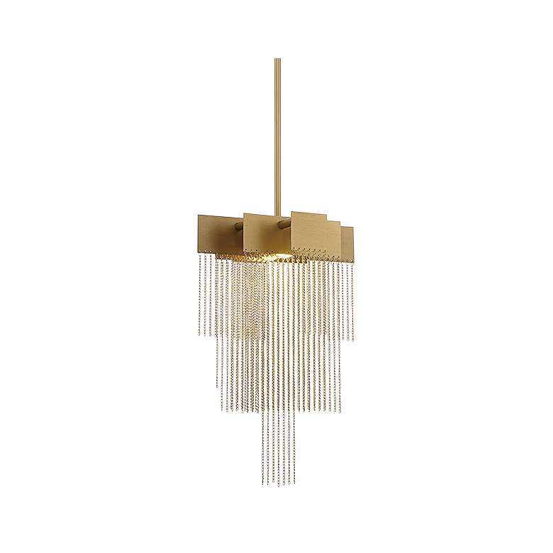 Image 1 Eurofase Bloomfield 12 1/4"W Matte Gold 2-Light LED Pendant