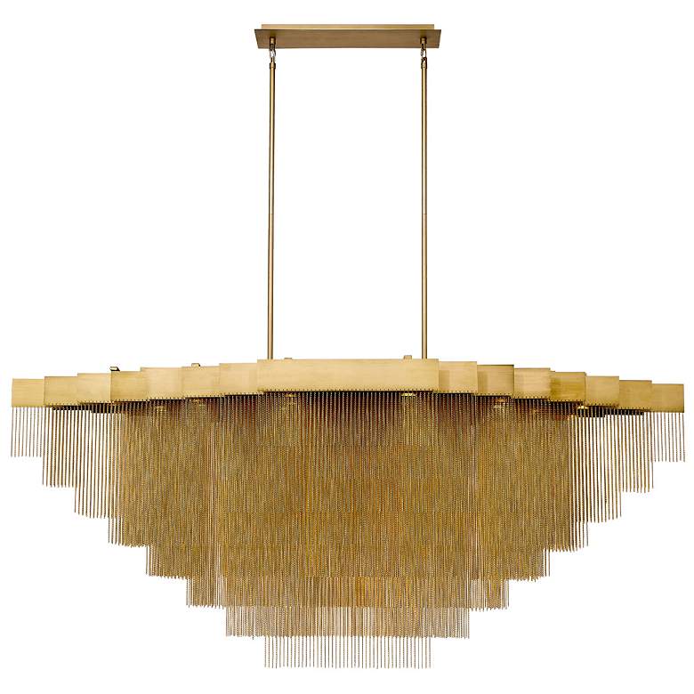 Image 1 Eurofase Bloomfield 28 1/2" Wide Modern LED Gold Chain Chandelier