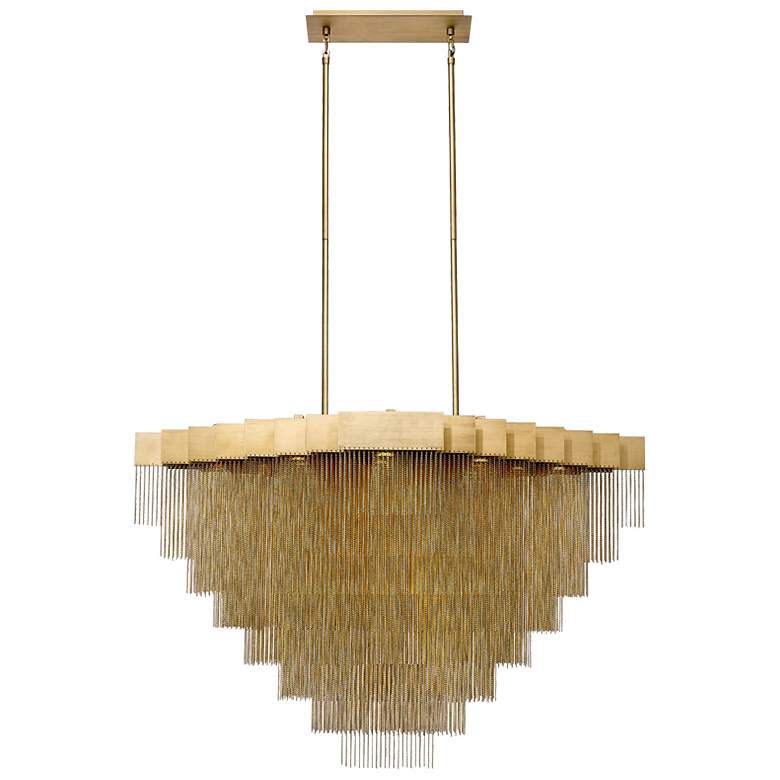 Image 1 Eurofase Bloomfield 31 In. x 28.50 In. Integrated LED Chandelier in Gold