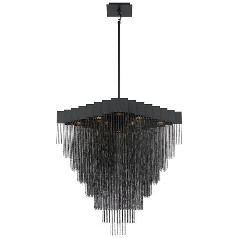 Image 5 Eurofase Bloomfield 31" Wide Black LED Oval Chandelier more views