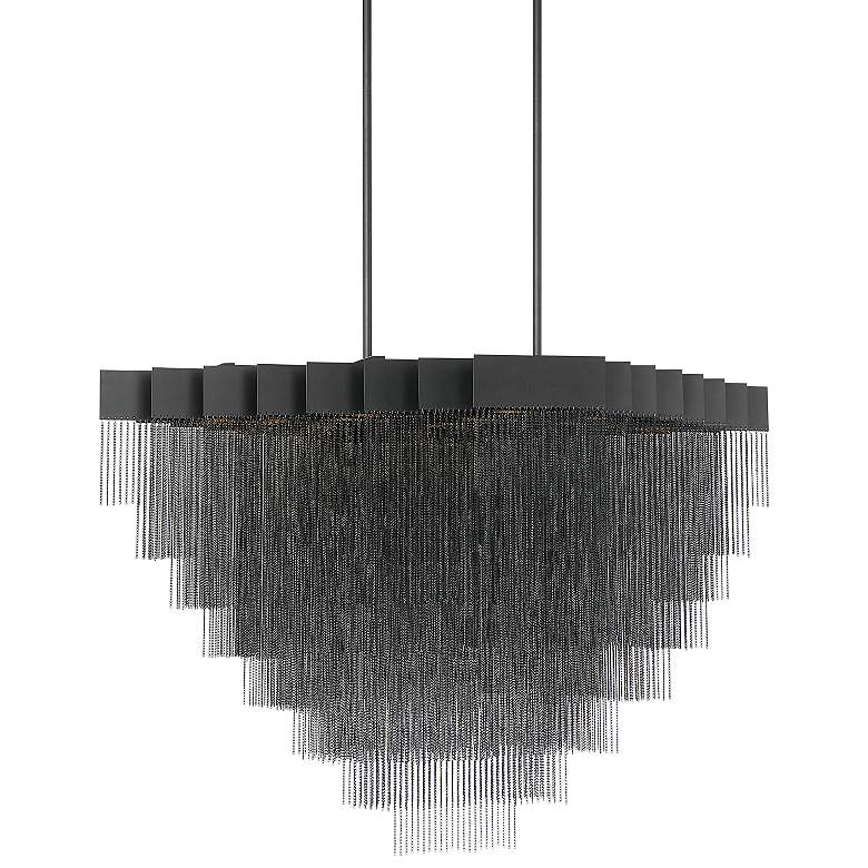 Image 1 Eurofase Bloomfield 47 1/4" Wide Black Tiered LED Chandelier