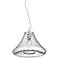 Eurofase Bloor 15" Wide Chrome Rippled Glass Pendant