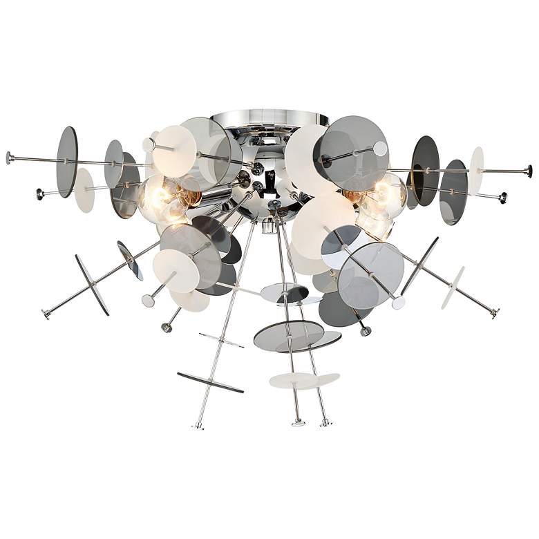 Image 1 Eurofase Bonazzi 24" Wide Chrome 4-Light Ceiling Light