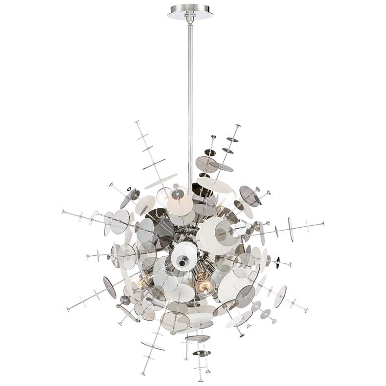 Image 1 Eurofase Bonazzi 29" Wide Chrome 9-Light Chandelier