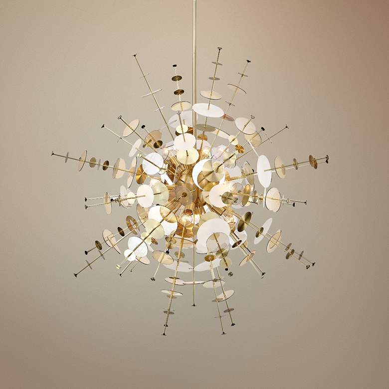 Image 1 Eurofase Bonazzi 48 1/2" Wide Brass 12-Light Chandelier