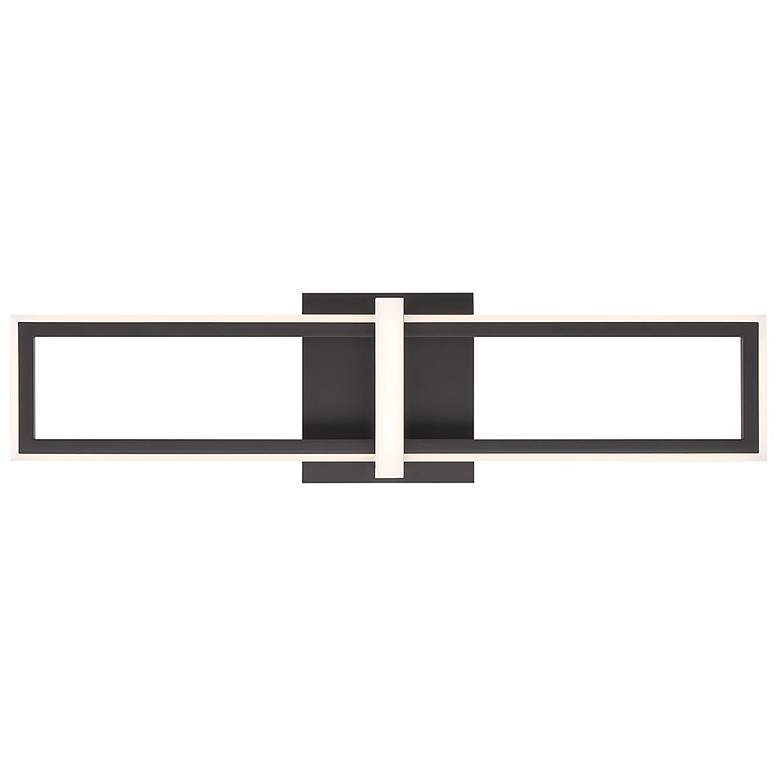 Image 1 Eurofase Bordo 1 Light 24 inch Sconce in Black