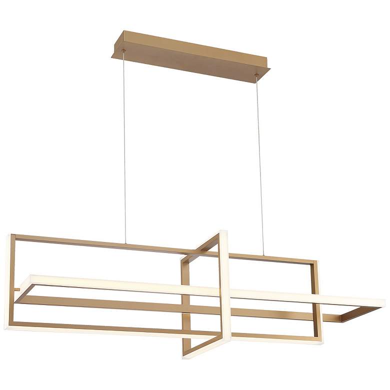 Image 1 Eurofase Bordo 15.75 In. x 15.75 In. Integrated LED Chandelier in Gold