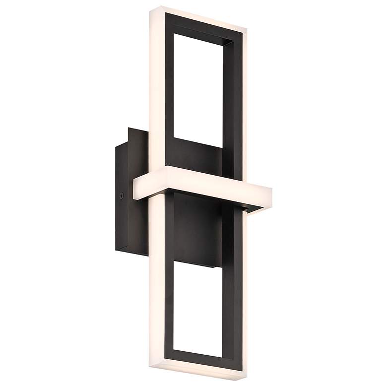 Image 4 Eurofase Bordo 16" High Matte Black LED Wall Sconce more views