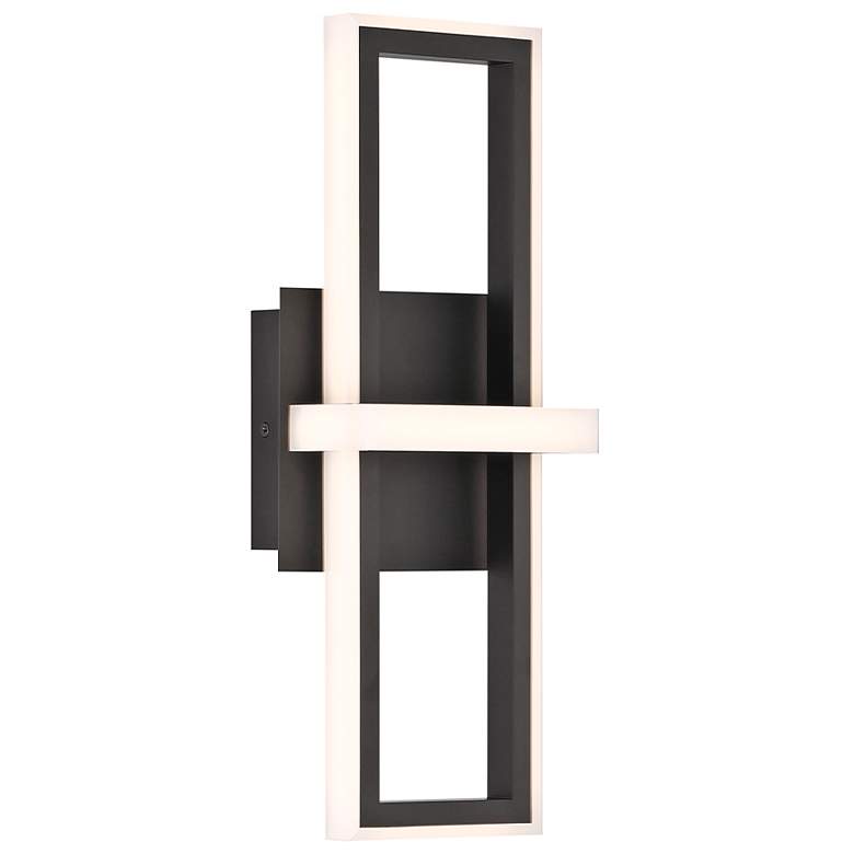 Image 5 Eurofase Bordo 16" High Matte Black LED Wall Sconce more views