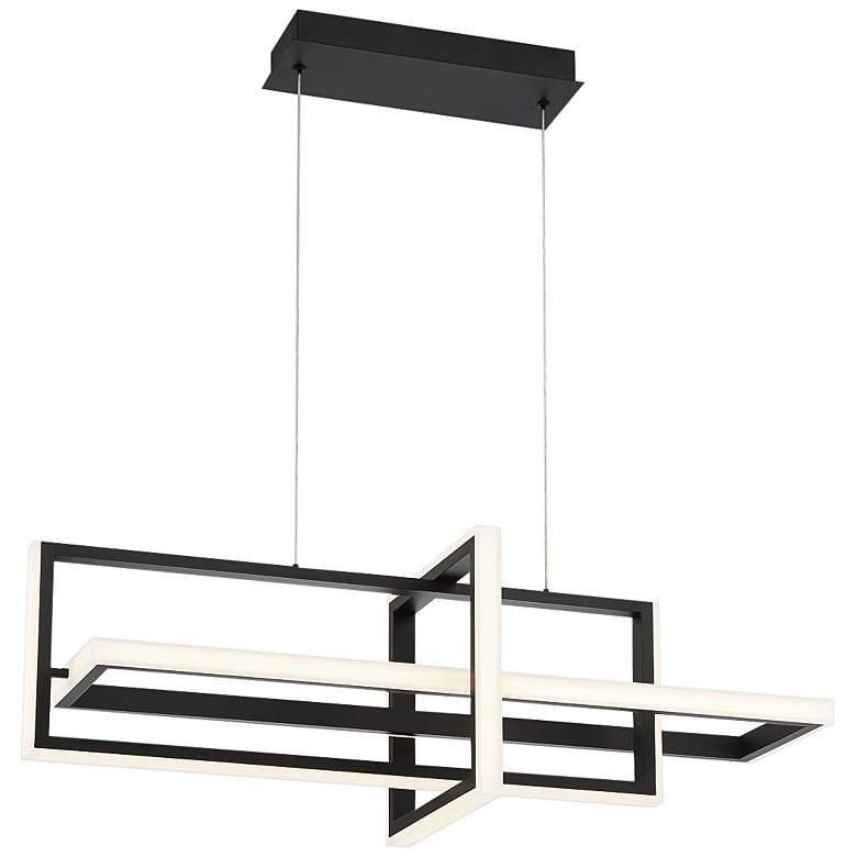 Image 4 Eurofase Bordo 37 3/4" Wide Matte Black LED Chandelier more views