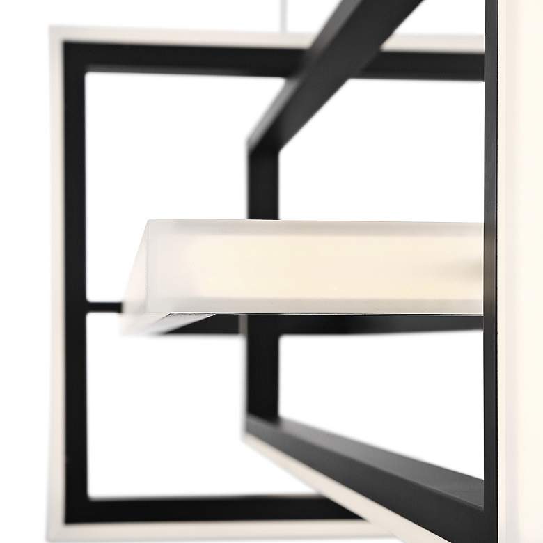 Image 3 Eurofase Bordo 56" Wide Matte Black LED Linear Chandelier more views