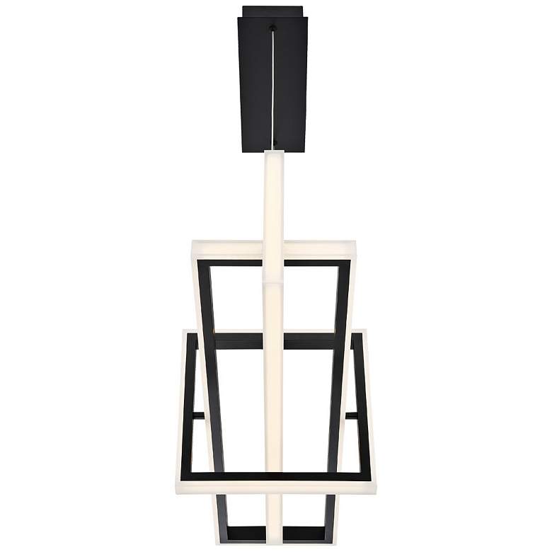 Image 4 Eurofase Bordo 56" Wide Matte Black LED Linear Chandelier more views
