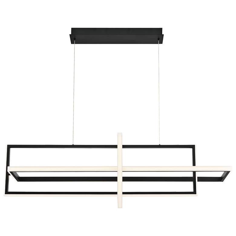 Image 5 Eurofase Bordo 56" Wide Matte Black LED Linear Chandelier more views
