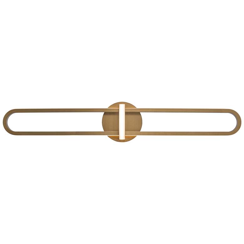 Image 1 Eurofase Botton 35 3/4" Wide Satin Gold Metal LED Bath Light