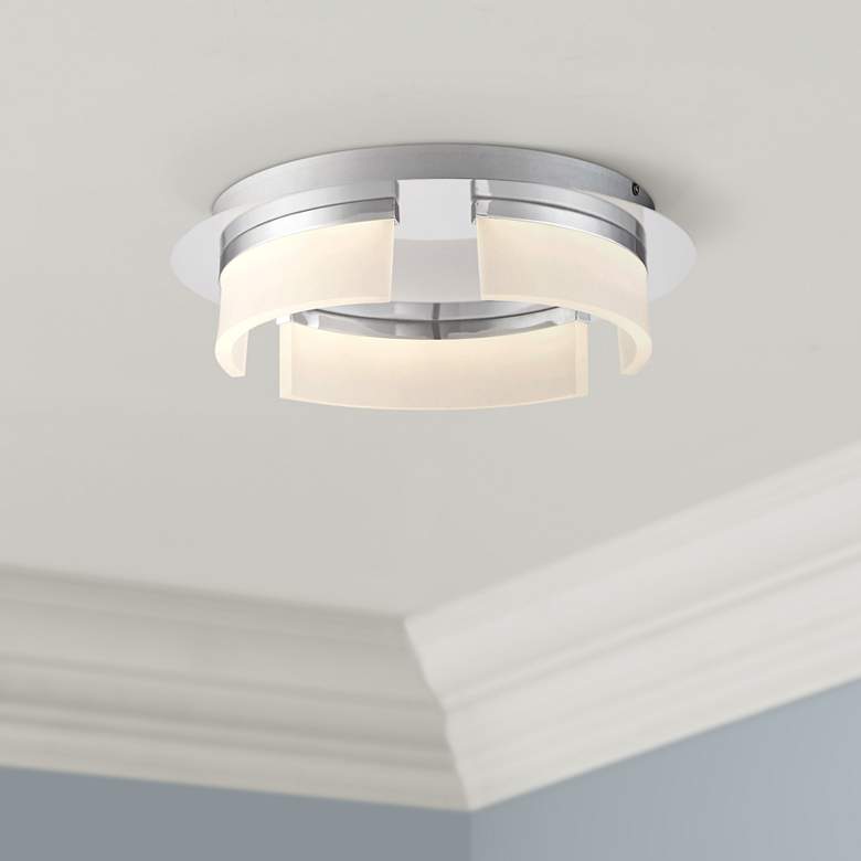 Image 1 Eurofase Bria 15" Wide Chrome LED Ceiling Light