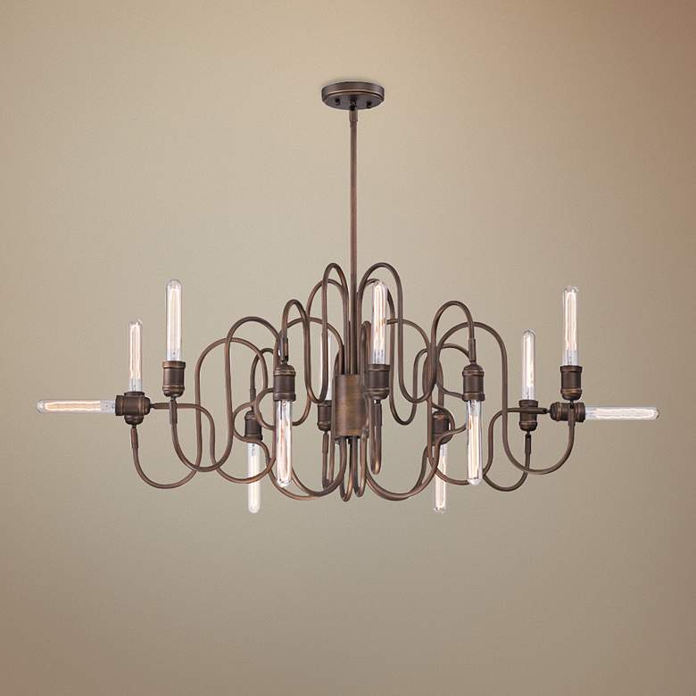 Image 1 Eurofase Briggs 48" Wide Oil Rubbed Bronze Oval Chandelier