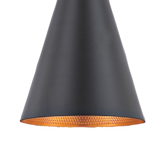 Image 3 Eurofase Bronx 7 1/2" Wide Black Cone Modern Mini Pendant more views