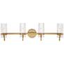 1_Eurofase Brook 31" Wide Brass 4-Light Bath Light