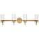 Eurofase Brook 31" Wide Brass 4-Light Bath Light