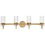 Thumbnail3 of Eurofase Brook 31" Wide Brass 4-Light Bath Light more views