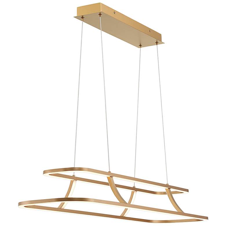 Image 1 Eurofase Cadoux 44" Wide Coffee Gold Modern LED Linear Chandelier
